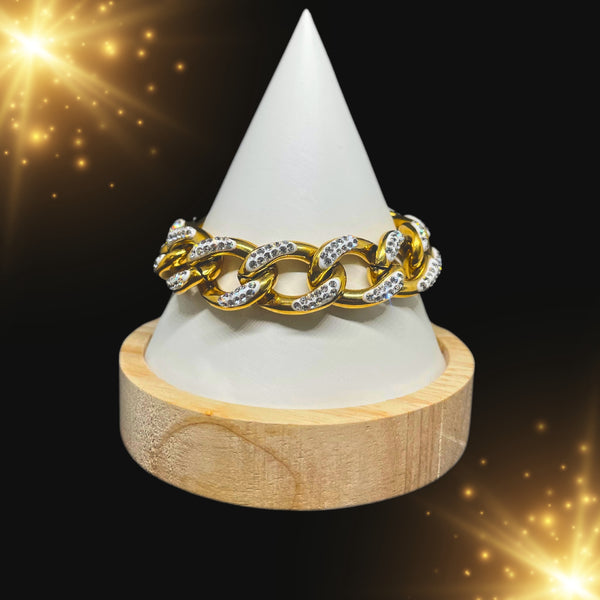 Pulsera Bizantina Dorada - Acero quirúrgico Dorado