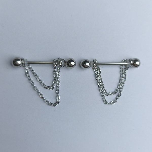 Pack piercing acero quirúrgico Nipple chambala